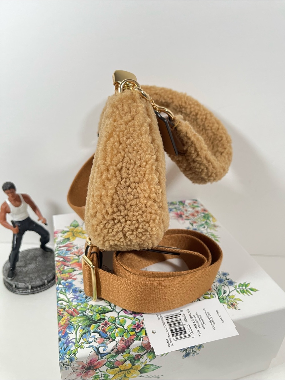 Coach Teri Mini Crossbody Bag In Shearling NWT - Picture 6 of 14